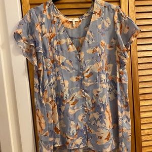 Silk floral blouse
